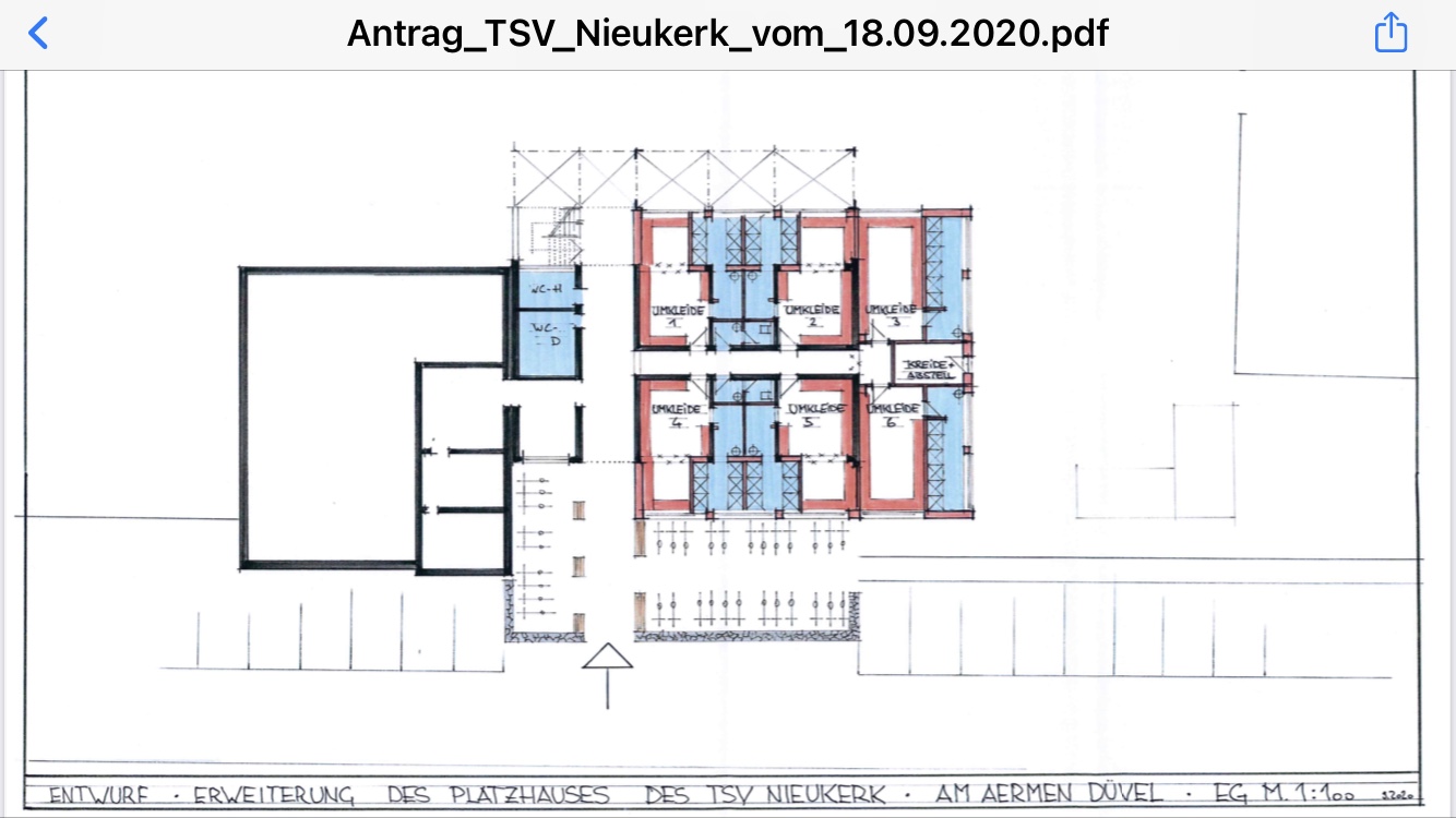 Umbau am Sportplatz Nieukerk