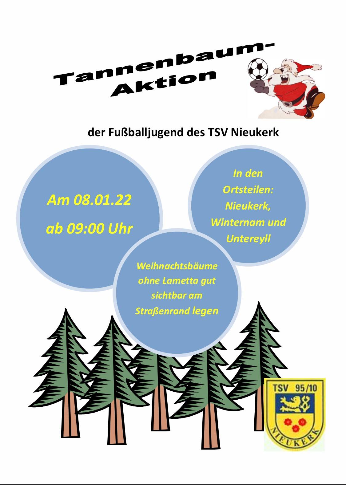 Tannenbaumaktion der Fußballjugend