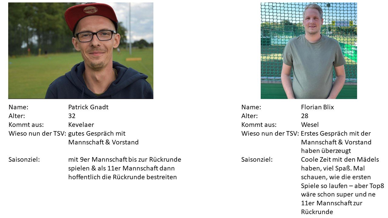 2 neue Trainer für unsere Fußball-Damen